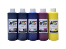 5x250ml d'encre pigmentée pour imprimantes EPSON ET-8500, ET-8550 converties à pigments