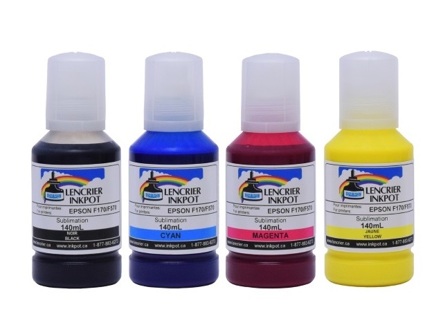 4x140ml bouteilles d'encre à sublimation pour imprimantes EPSON EcoTank 