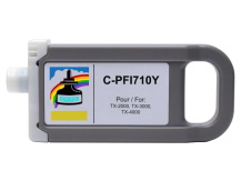 Cartouche compatible 700ml pour CANON PFI-710Y JAUNE