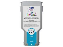 Cartouche recyclée pour HP #727 CYAN pour DesignJet T920, T930, T1500, T1530, T2500, T2530 (B3P19A)