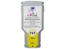Cartouche recyclée pour HP #727 JAUNE pour DesignJet T920, T930, T1500, T1530, T2500, T2530 (B3P21A)