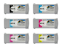 Spécial kit de 6 cartouches recyclées pour HP #831A pour Latex 310, 315, 330, 335, 360, 365, 560
