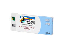 Cartouche compatible 220ml CYAN CLAIR pour imprimantes Roland ECO-SOL MAX 2 (ESL4-4LC)