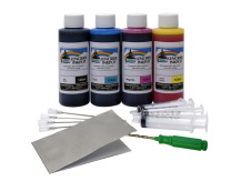Trousse de recharge 120ml (noire et couleurs) pour BROTHER LC404