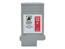Cartouche compatible 130ml pour CANON PFI-105R, PFI-106R ROUGE