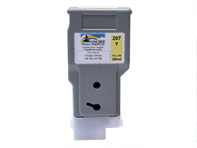 Cartouche compatible 300ml pour CANON PFI-207Y JAUNE