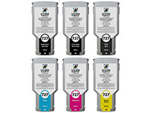 Spécial kit de 6 cartouches recyclées pour HP #727 pour DesignJet T920, T930, T1500, T1530, T2500, T2530
