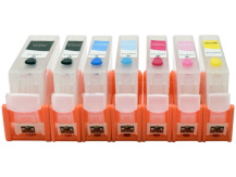 Cartouches faciles à recharger pour CANON PGI-5, CLI-8 (7 cartouches) pour Pixma MP950, MP960, MP970