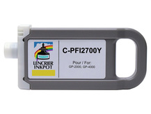 Cartouche compatible 700ml pour CANON PFI-2700Y JAUNE