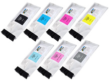 Spécial kit de 7 pochettes d'encre compatibles 500ml pour imprimantes Roland TrueVIS (CMYK+Lc+Lm+Lk)