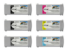 Spécial kit de 6 cartouches recyclées pour HP #771A pour DesignJet Z6200, Z6600, Z6800