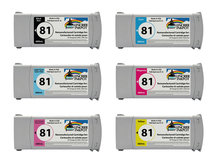 Spécial kit de 6 cartouches recyclées pour HP #81 DesignJet 5000, 5500